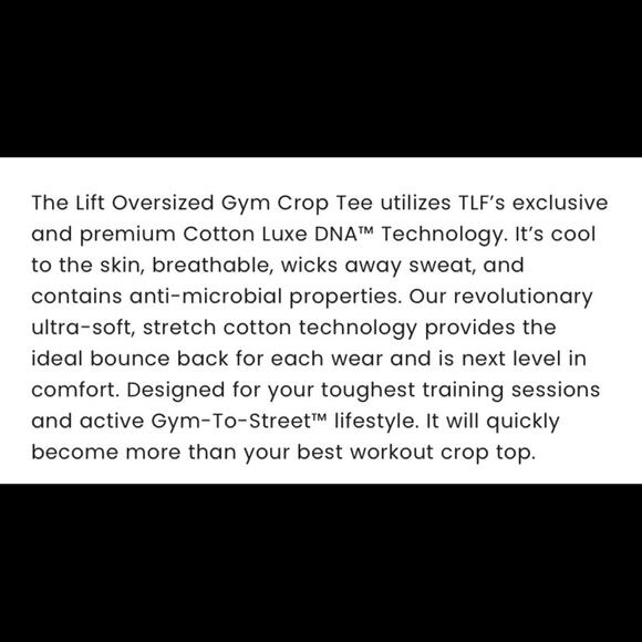 TLF Apparel Sliced Gym Crop Tee. Black.‎ - Picture 12 of 12